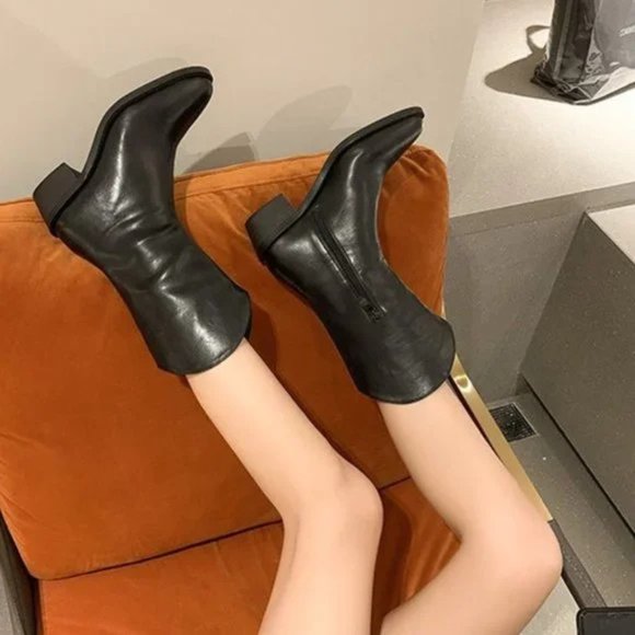 Doc Martens new side zip ankle boot chunky kitten heel boot - Picture 3 of 4